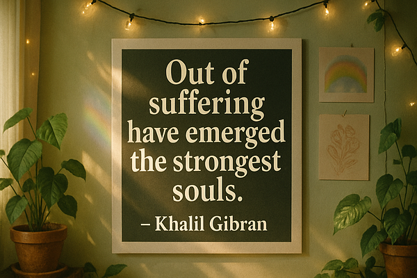 Out of suffering have emerged the strongest souls.